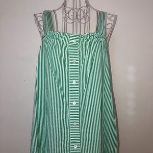 J. Crew striped emerald tank